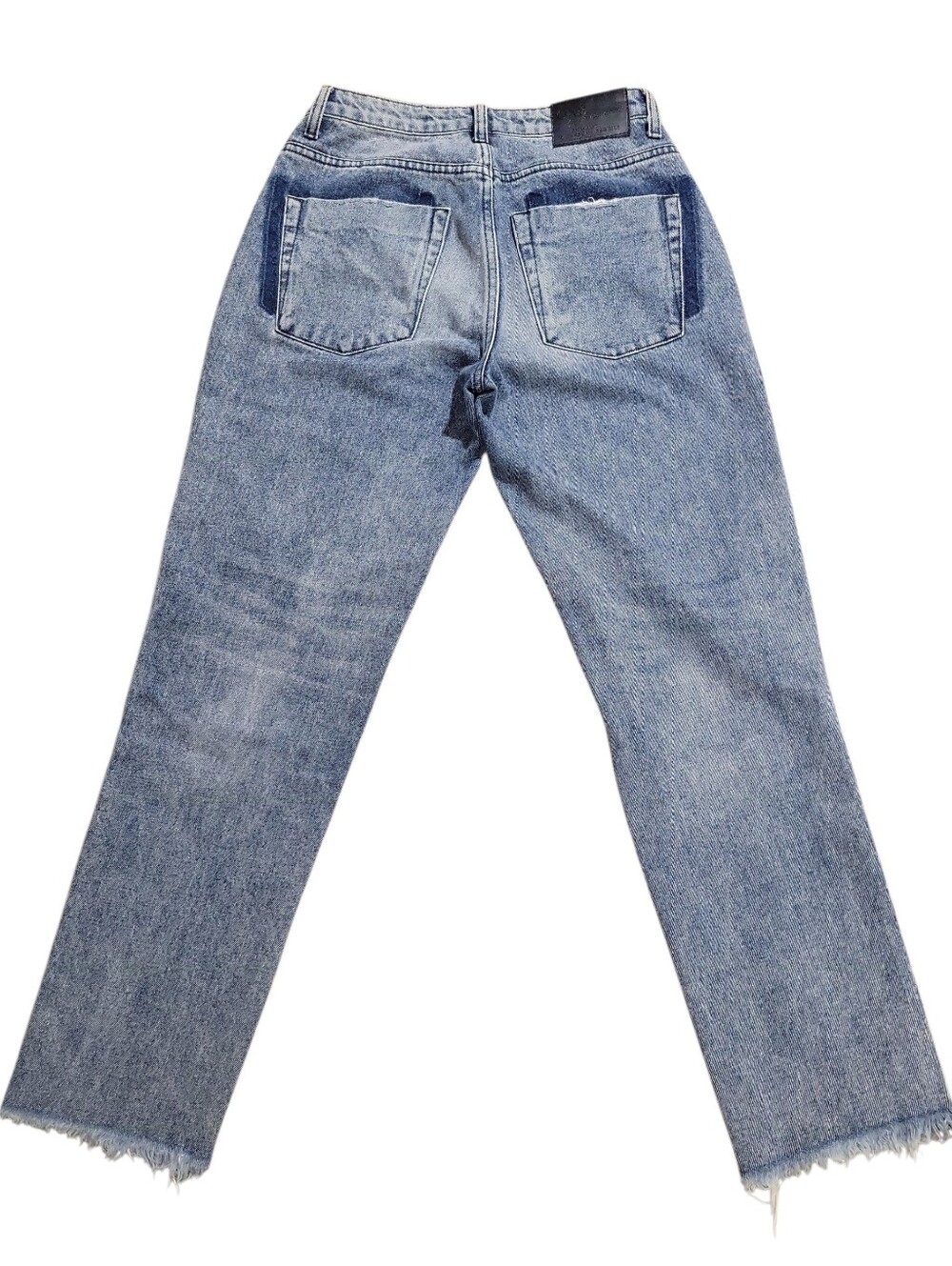 One × One Teaspoon High Waist Baggy Striped Jeans Light Wash Distressed Size 29 - Picture 3 of 15